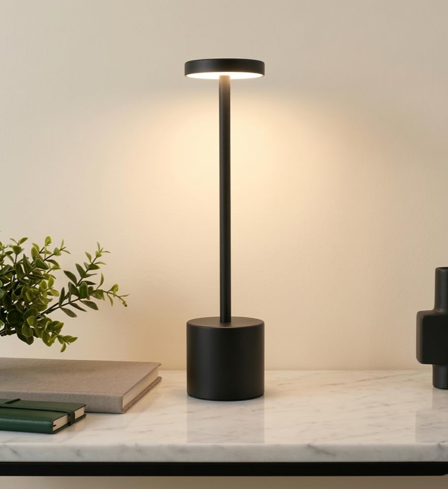 Black Gold Metal LED Table Lamp