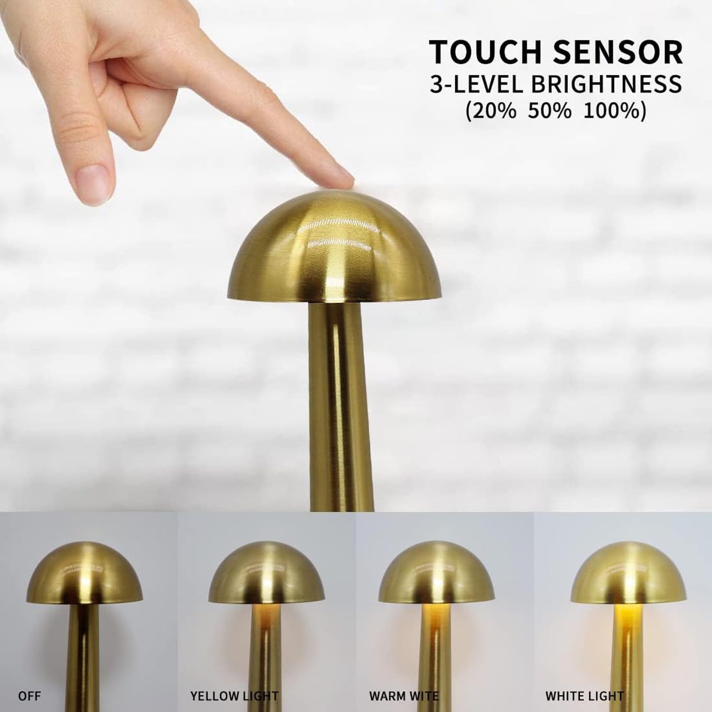 Golden Mushroom Table Lamp