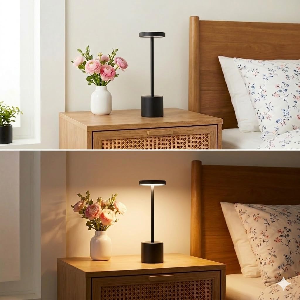 Black Gold Metal LED Table Lamp
