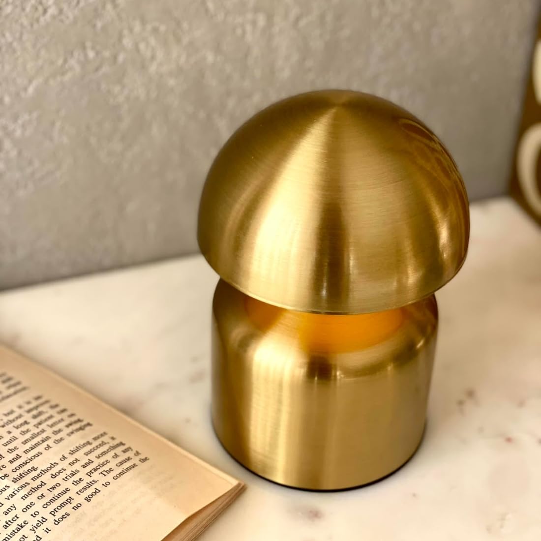 Mushroom Shape Modern LED Gold Table Lamps