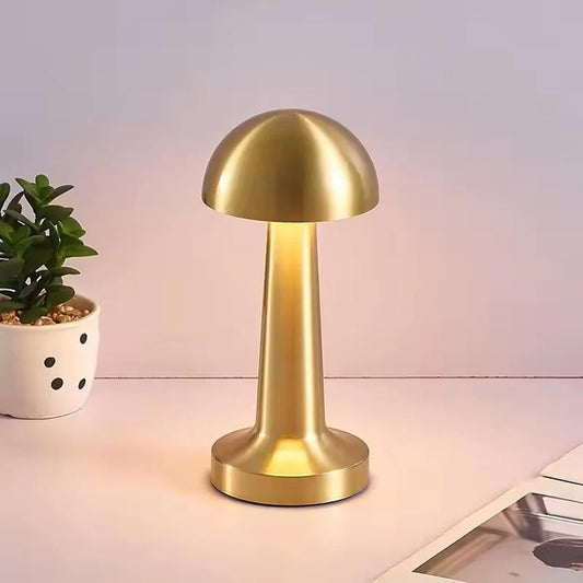 Golden Mushroom Table Lamp