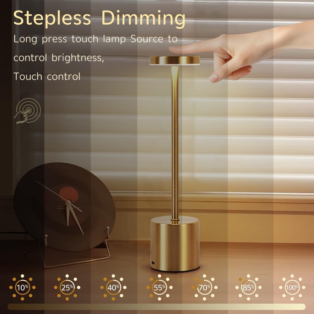Gold Metal LED Table Lamp