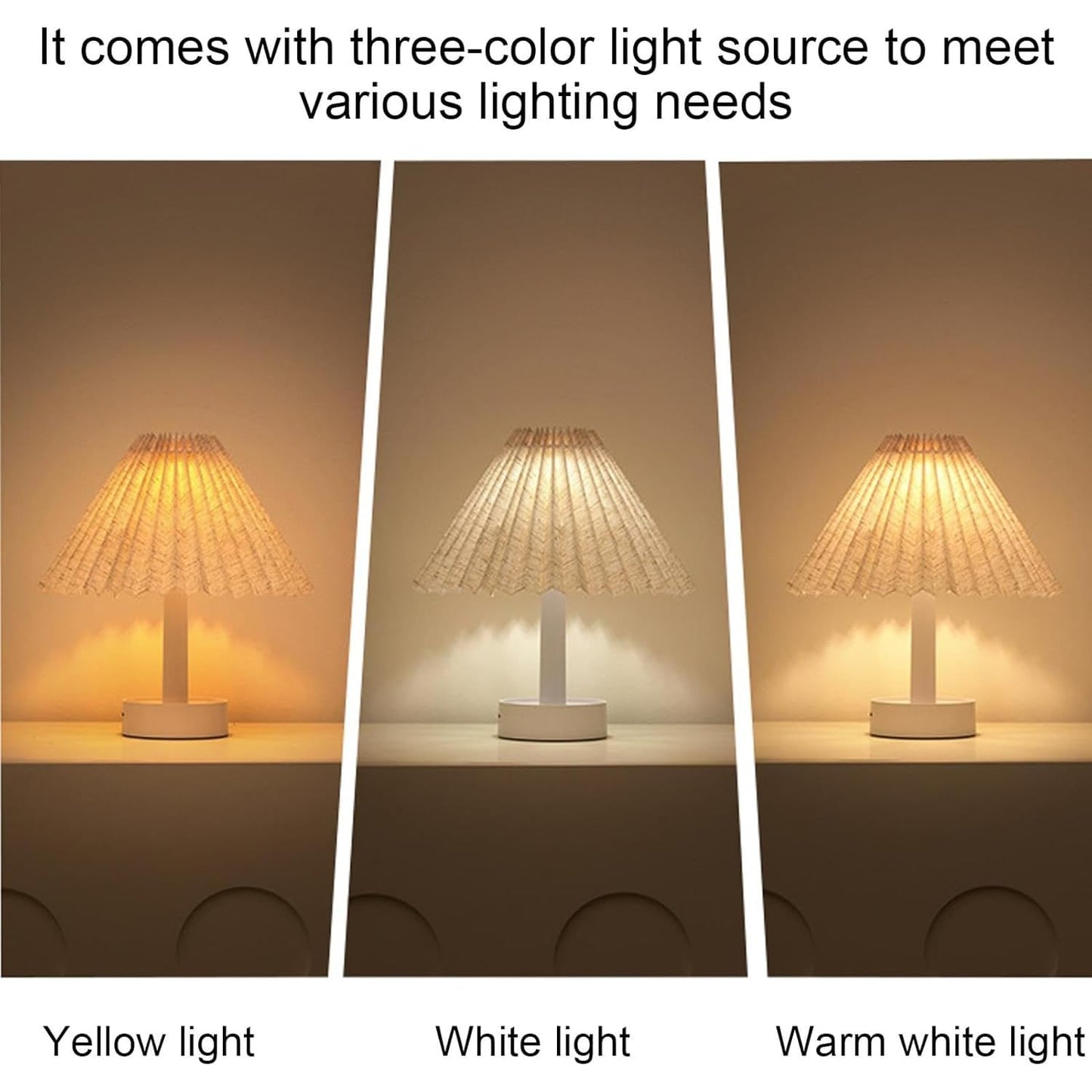 Foldable Pleated Table Lamp Umbrella Shape