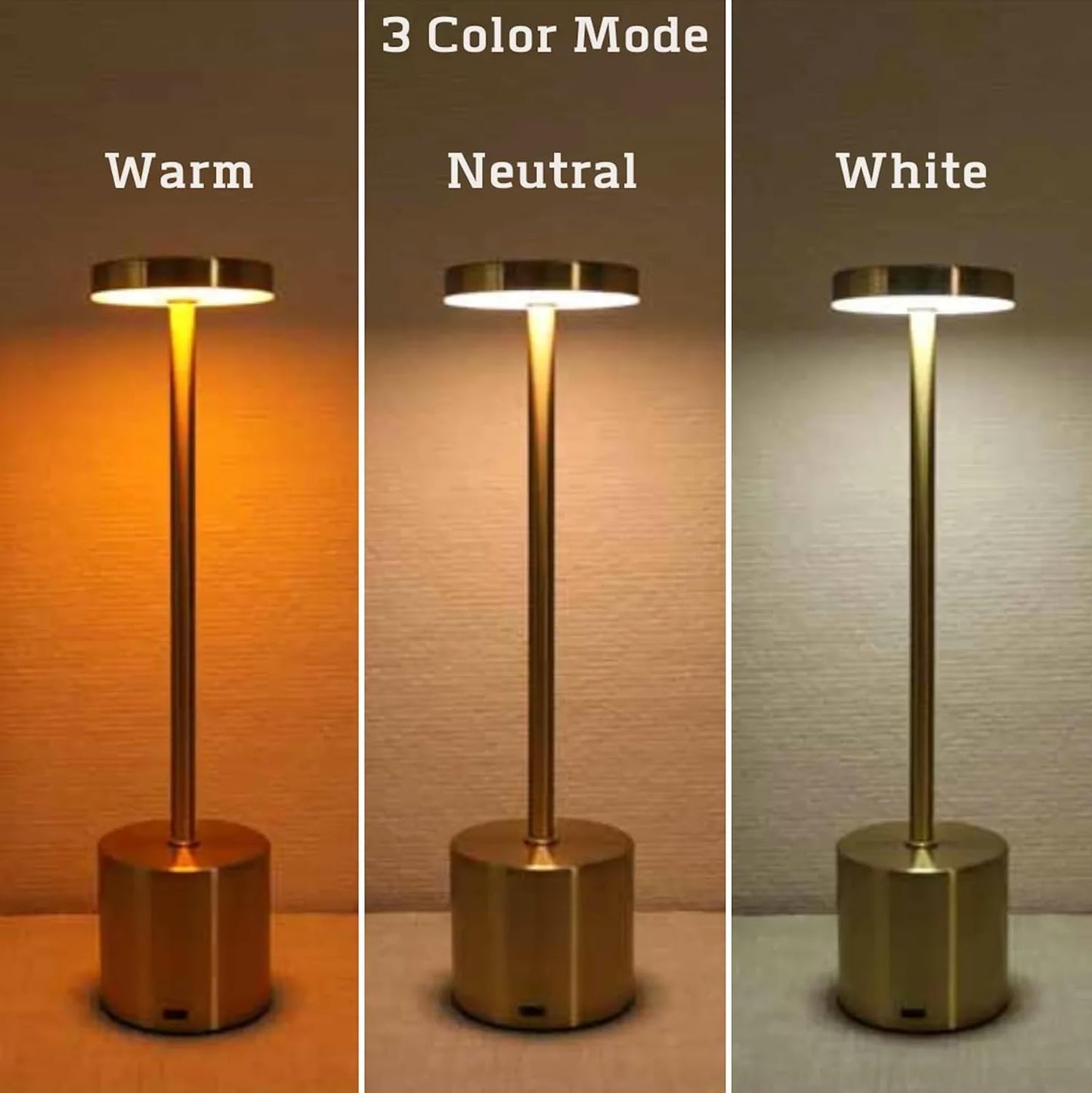 Black Gold Metal LED Table Lamp
