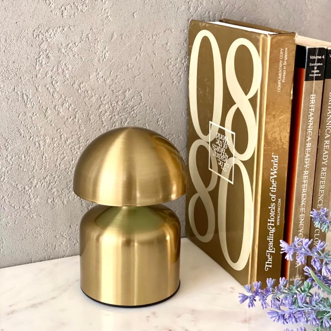 Mushroom Shape Modern LED Gold Table Lamps