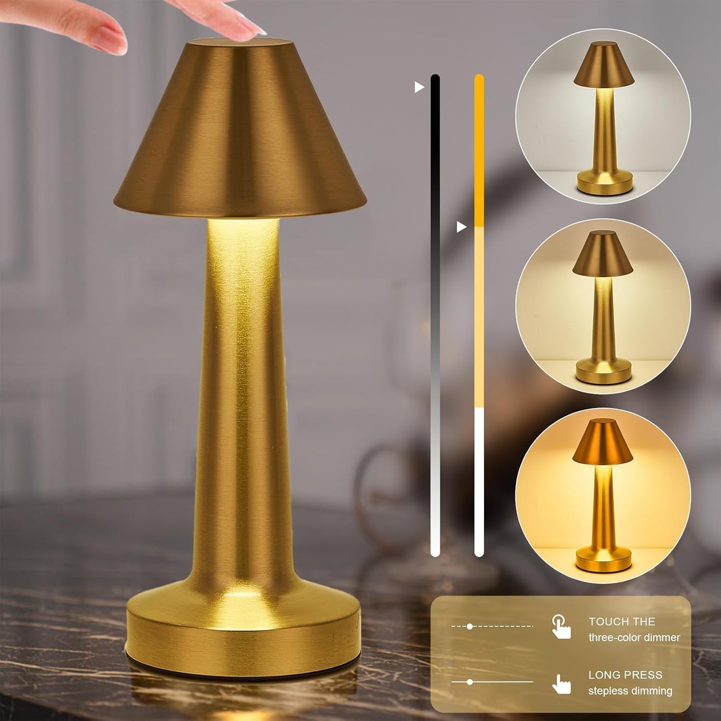 Premium Golden Cap Table Lamp