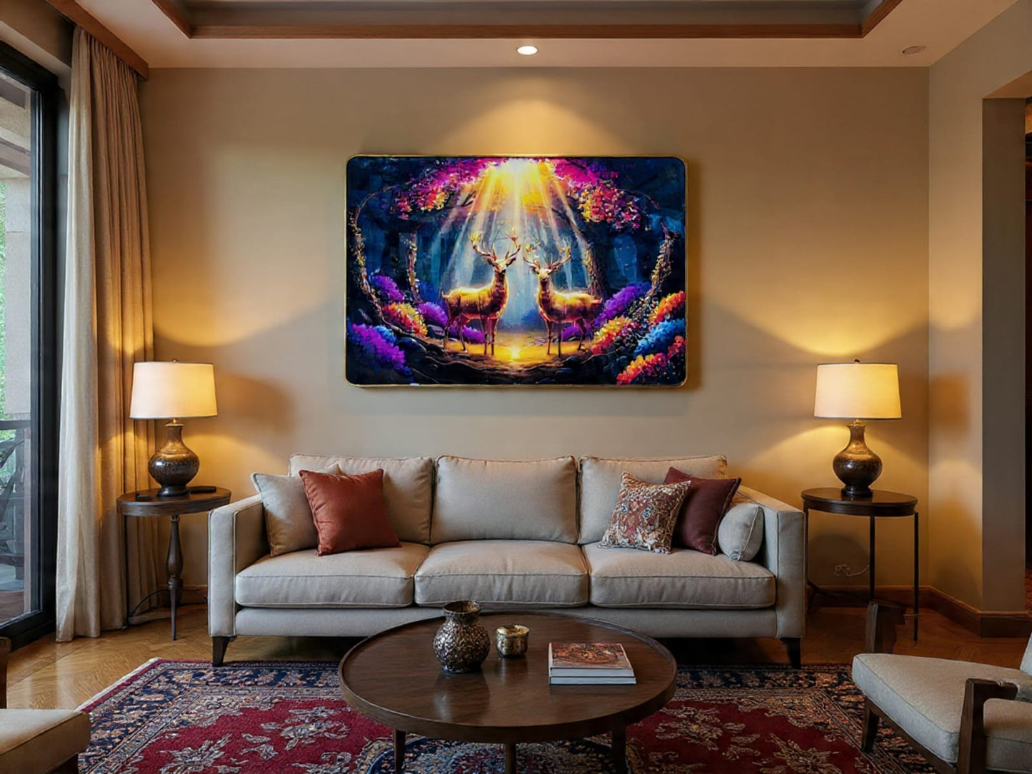 Glowing Sunbeam Deer Painting