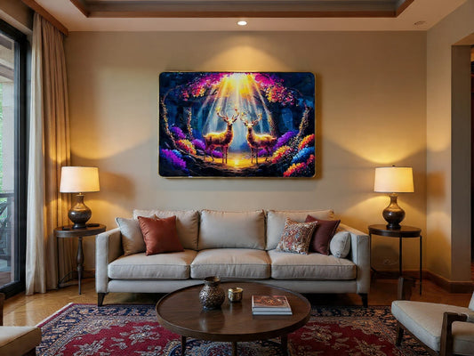 Glowing Sunbeam Deer Painting