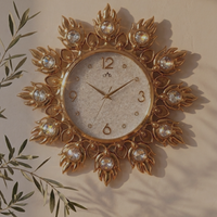 Ornate Gold Sunburst Designer Wall Clock