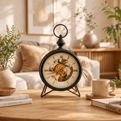 Vintage Gear Table Clock