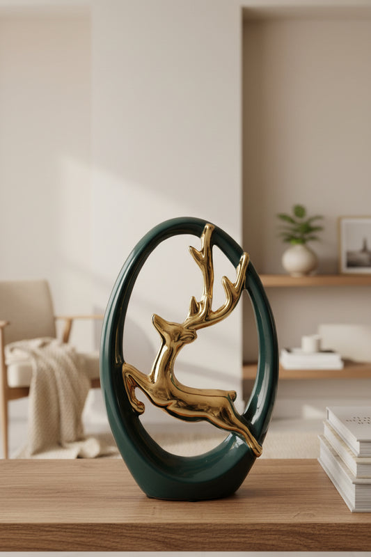 Luxury Gold Deer Sculpture Vase