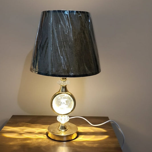 Modern Acrylic Bedside Table Lamp with Black Shade