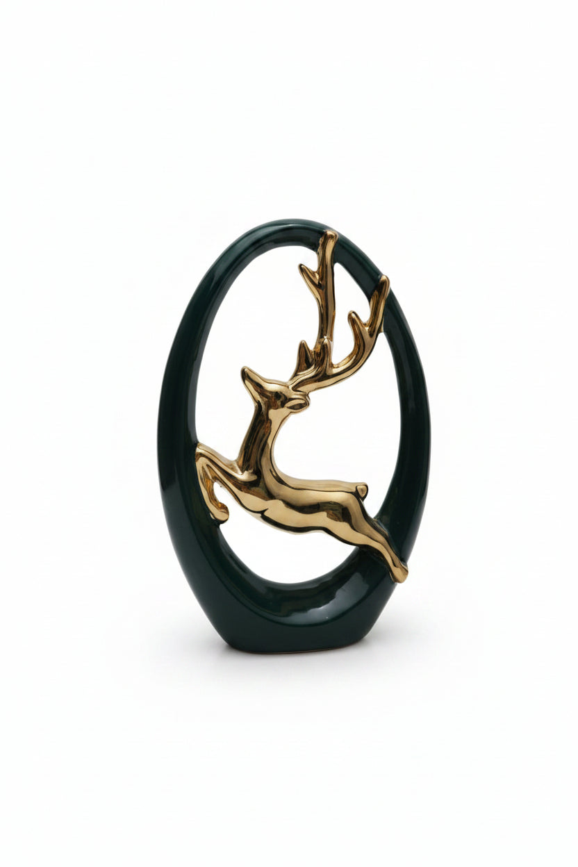 Luxury Gold Deer Sculpture Vase