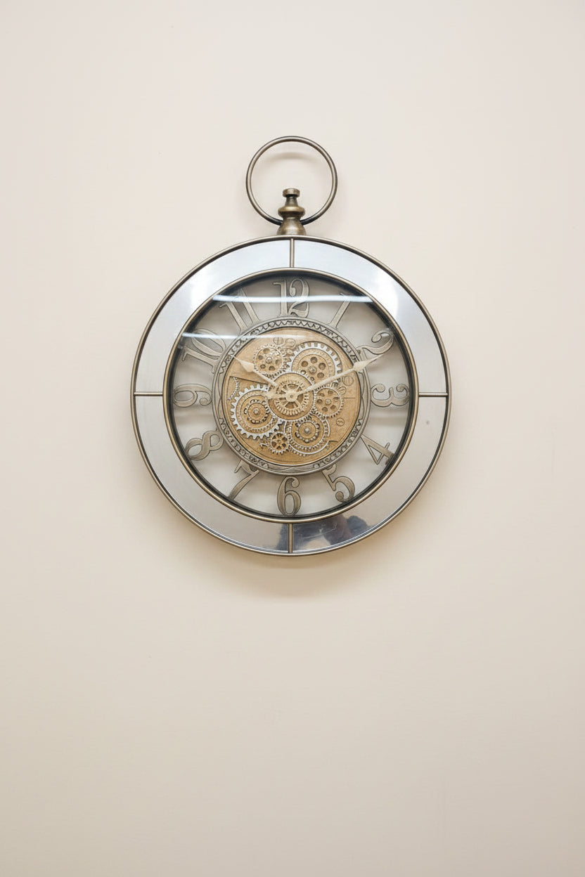 Open Frame Gold Skeleton Clock