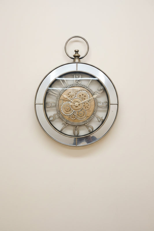 Open Frame Gold Skeleton Clock