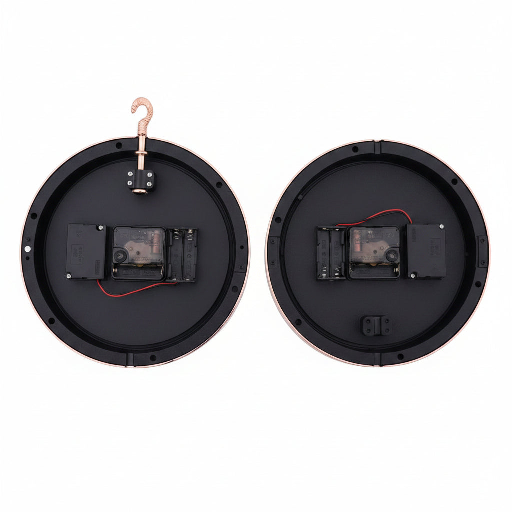 Designer White & Gold Double-Sided Clock