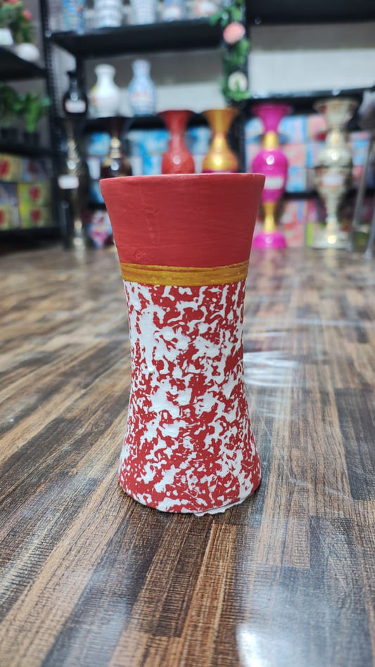 Hodor Designs Red and White Speckled Decorative Vase