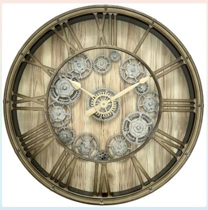 Luxury Skeleton Gear Wall Clock | Modern Indian Living