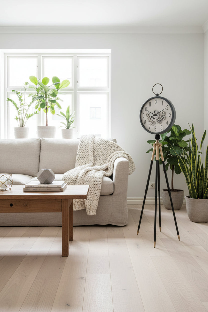 Modern Minimalist Tripod Clock