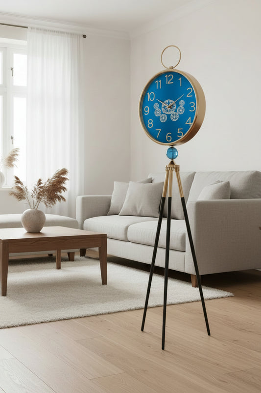 Rose Gold Accents Tripod Clock