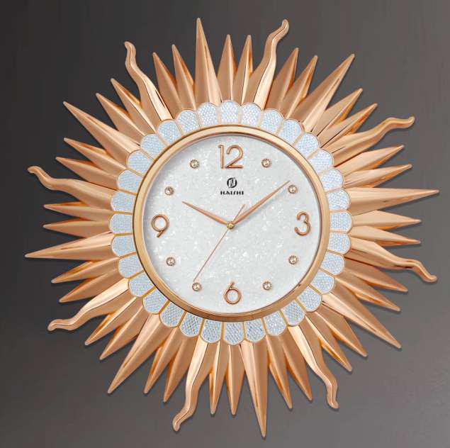 Golden Hour Sunburst Luxury Wall Clock