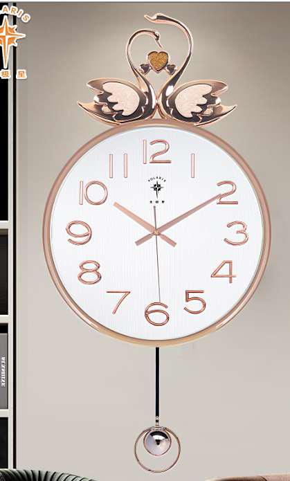 Premium Twin Swan Pendulum Wall Clock