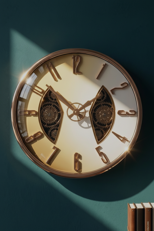 Designer Skeleton Mechanical Gear Wall Clock