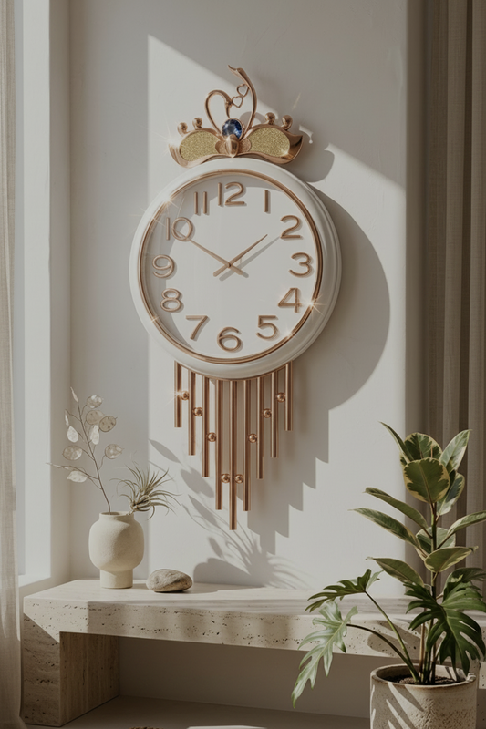 Contemporary Crown Chime Wall Clock